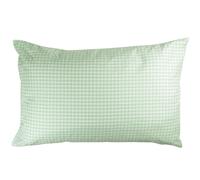Taie d'oreiller percale de coton Vichy Vert Aqua (40 x 60 cm)