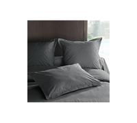 Labelissim Taie d'oreiller TOMANOIRAD Manoir Coton percale Unie Ardoise 65 x 65 cm
