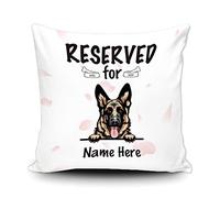 Taie d'oreiller Personalized Reserved for The Dog Loyal Puppy Pet White Housse De Coussin Confortable Housse Oreiller Décoratives Protege Oreiller pour Salon Jardin Chambre 45X45CM