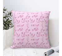 Taie d'oreiller Pink Little Green Dragon Taies d'oreiller Hypoallergéniquea Taies D'Oreillers Doux Et Confortable Housse De Coussin pour Maison Chambre 45X45 Cm