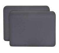 Taie d'oreiller pour Coussin de Voyage Onda certifié Oeko-Tex, Coton de Haute qualité (Double Jersey), sans Repassage et sans Danger pour Le sèche-Linge, Housse avec Fermeture éclair (2, Gris foncé)
