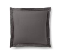 Taie d'oreiller ""Prémium"" toutes dimensions - Prémium Ardoise - 63 x 63 cm volant plat piqué