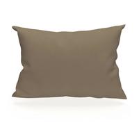 Soleil d'Ocre Taie d'oreiller US 554829 Coton uni 57 fils Taupe 50 x 75 cm