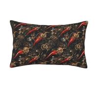 Taie d'oreiller Steampunk Chili Gears Art Print Taies d'oreiller Doux Et Confortable Pillow Covers Hypoallergéniquea Housse Oreillers pour Linge De Lit Chambre Maison M