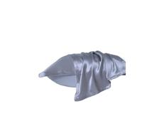 Taie d'oreiller Taie d'oreiller en Soie de mûrier, Couleur Unie, Luxueuse, for Le Soin des Cheveux et la Peau(Grey)