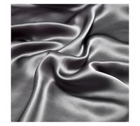 Taie d'oreiller Taie d'oreiller en Soie, literie Confortable, taie de Couchage, enveloppe Couleur Unie(Black,50x70cm 2pcs)