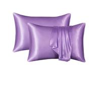 Taie d'oreiller, Taies d'oreiller en soie multicolore 51x(66-76) cm(Purple,1PCx51x76cm(20x30in))