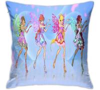 Taie D'oreiller The Winx Club, En Coton Doux, Teint Uni, Pour Chambre À Coucher, Maison, Uni, 18x18 Pouces