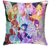 Taie D'oreiller The Winx Club, En Coton Doux, Teint Uni, Pour Chambre À Coucher, Maison, Uni, 18x18 Pouces