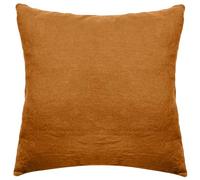 Taie d'oreiller uni 65X65 cm Lin lavé froissé SONATE Orange Terracotta