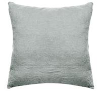 Taie d'oreiller uni 65X65 cm lin lavé froissé SONATE vert Lichen