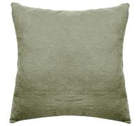 Taie d'oreiller uni 65X65 cm Lin lavé froissé SONATE Vert Sauge