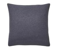 Taie d'oreiller unie en flanelle de coton chambray, Frisson, bleu Gris 65 x 65 cm