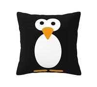 Taie d'oreiller universelle en tissu motif pingouin mignon quatre saisons pour canapé, taie d'oreiller carrée pour décoration de la maison