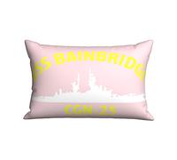 Taie d'oreiller USS Bainbridge Cgn-25 De La Marine Américaine Décoratif Taie d'oreiller Lavable Modernes Housse Coussin, pour Meubles, Salon, Chambre, 40x60cm