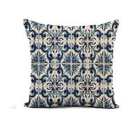 Taie d'oreiller Vintage Closeup Detail of Old Portuguese Glazed Tiles Pattern Housse De Coussin Doux Et Confortable Taies d'oreiller pour Maison Canapé 45x45 CM