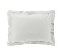 Taie D'oreiller Volant Plat 100% Percale De Coton