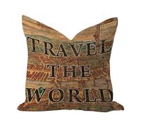 Taie d'oreiller Voyager À Travers Le Monde Carte Abstraite Moderne en Coquillage Housse Oreiller Confortable Protege Oreiller Décoratif Housse De Coussin pour Canapé Balcon Bureau 45X45CM