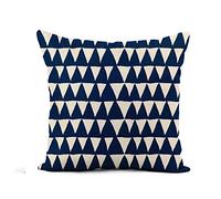 Taie d'oreiller Watercolor Geo Shibori Indigo Triangles Geometrical Japanese Organic Abstract Protege Oreiller Confortable Housse De Coussin Respirant Housse Oreiller pour Chambre Bureau 45X45CM