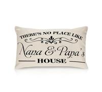 Taie d'oreiller Zipped There's No Place Like Nana&Papa's Taies d'oreiller Infroissable Taies D'Oreillers Resistant Housse De Coussin pour Linge De Lit Chambre Salon S