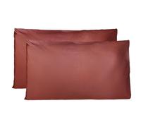 Taie Oreiller 100% Coton 40x80 CM Lot De 2, Taie d'oreiller Rectangulaire 100% Puro Coton avec Fermeture - Bordeaux