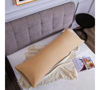 Taie Oreiller 100% Coton 45x150 cm 1 PCS, Taie d'oreiller Rectangulaire Puro Coton Jersey 120GSM - Housse de Coussin Résistant et Hypoallergénique Rose Clair