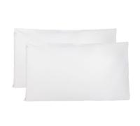 Taie Oreiller 100% Coton 50x80 CM Lot De 2, Taie d'oreiller Rectangulaire 100% Puro Coton avec Fermeture - Blanc