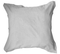 Taie oreiller 100% coton 57 fils coloris zinc 75x75