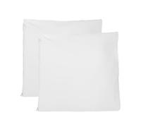Taie Oreiller 100% Coton 65x65 CM Lot De 2, Taie d'oreiller Rectangulaire 100% Puro Coton avec Fermeture - Blanc