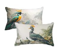 Taie Oreiller 30x50 Lot de 2 Housse de Coussin Animal Coussin Canape, Rectangulaire Lin Taies D'oreillers Couleur Moutarde Decoratif Housse Oreiller pour Chambre Lit, Decoration Salon Moderne P-54