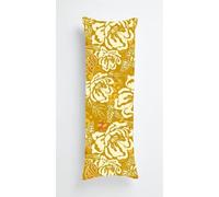 Taie Oreiller 35x100cm Fleurs de curcuma, oreiller de Corps Modernité avec Fermeture Éclair Invisible, taie Traversin 100cm Double Face Impression Latéral Velour Body Pillow, Housse de Coussin