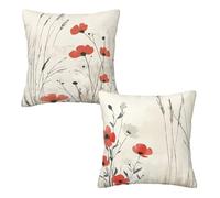 Taie Oreiller 35x35 cm, Housse Coussin Rétro, Velours Taies d'oreillers Lot de 2, Motif Usine Coussin Canape Decoration Impression Recto Verso pour Automne Decoration Maison Salon, Cadeau Femme Z-23