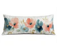 Taie Oreiller 40 x 120 cm Abstrait Housses de Coussin de Positionnement Latéral Doux Lin Resistant Resistant Fleur Taie de Traversin, Améliorer Sommeil Qualité Housse Coussin, pour Lit Canapé B-5211