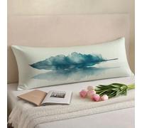 Taie Oreiller 40x140 Turquoise Oreiller de Corps Plume Taie Traversin 140 cm, Doux Resistant Velour Taie d'oreiller, Fermeture Eclair Caché Taies D'oreillers pour Salon Lit Housses de Coussin w-197