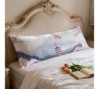 Taie Oreiller 40x145 Japon Oreiller de Corps Paysage Taie Traversin 145 cm Double Face Impression Latéral Velour Taie D'oreiller, Fermeture Eclair Caché Taies D'oreillers Housses de Coussin 0p-190