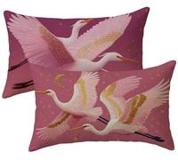 Taie Oreiller 40x60 Lot de 2 Animal - Coussin Canape Rose Lin Housse de Coussin Rectangulaire - Décoratif Taie d'oreiller - Douillet Housse Oreiller - Lavable en Machine - Decoration Maison k-199