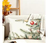 Taie Oreiller 40x70 cm Lot de 1 Housses Coussin Noël Rectangulaire Coussin Rétro Exterieur Impermeable Velour Housse Oreiller avec Fermeture Éclair Invisible, Automne Decoratif Canape Salon Lit 3s-243