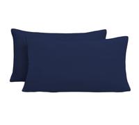 Taie Oreiller 40x70cm 2 PCS en Premium Microfibre, Housse Coussin avec Fermeture Éclair Invisible, Taie d Oreiller Hypoallergénique et Respirante, Bleu