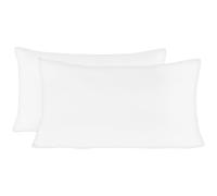 Taie Oreiller 40x70cm 2 PCS en Premium Microfibre, Housse Coussin avec Fermeture Éclair Invisible, Taie d Oreiller Hypoallergénique et Respirante, Blanc