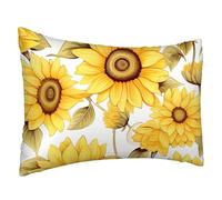 Taie Oreiller 40x80 cm Tournesol Housses de Coussin Fleur Coussins Rectangulaire Taies D'oreillers Canapé Doux Taie Oreiller pour Salon de Jardin Printemps Été Automne Decoration, Cadeau Femme L-949
