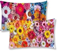 Taie Oreiller 40x80 Lot de 2 Housse Coussin en Velours Couleur Rectangulaire Coussin de Canape Moderne Fleur Taie d'oreiller Avec Fermeture à Glissière Invisible pour Decoration Maison Canapé S1-557