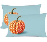 Taie Oreiller 40x80 Protege Oreiller Lot de 2, Automne Coussin Citrouille Velours Coussins Canape Housse Coussin Exterieur, pour Cadeaux Femme Le lit Chambre Jardin Decor Maison Couleur Orange z0j-16