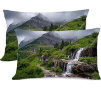 Taie Oreiller 40x80 Protege Oreiller Lot de 2, Automne Coussin La Cascade Velours Coussins Canape Housse Coussin Exterieur, pour Cadeaux Femme Le lit Chambre Jardin Decor Maison La Montagne z0j-370