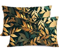 Taie Oreiller 40x80 Protege Oreiller Lot de 2, Automne Coussin Les Feuilles Velours Coussins Canape Housse Coussin Exterieur, pour Cadeaux femme Le lit Chambre Jardin Decoration Maison Peinture z0j-10