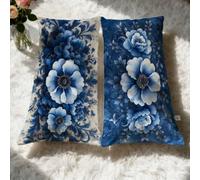 Taie Oreiller 40x80cm Blanc Housse De Coussin Protege Oreiller,Velours Housse De Coussin Bleu,Tissu Respirant Et Durable pour Intérieur Élégant,Double Face Utilisable,Décoration D'Intérieur 0q-165