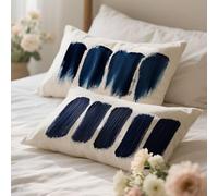 Taie Oreiller 40x80cm Bleu Housse De Coussin Protege Oreiller,Velours Housse De Coussin Blanc,Tissu Respirant Et Durable pour Intérieur Élégant,Double Face Utilisable,Décoration D'Intérieur 0q-726