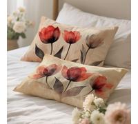 Taie Oreiller 40x80cm Gris Housse De Coussin Protege Oreiller,Velours Housse De Coussin Fleur,Tissu Respirant Et Durable pour Intérieur Élégant,Double Face Utilisable,Décoration D'Intérieur 0q-747