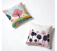 Taie Oreiller 45 x 45 Lot de 2 Couleur Coussin Exterieur 45x45 cm Coussin Decoratif Arbre Housse De Canapé Lin avec Fermeture éclair Invisible pour Jardin Decoration Maison, Printemps et été 4-9SD79Z
