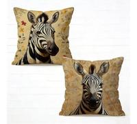 Taie Oreiller 45x45cm Lot de 2 Animal Taie d'oreiller Exterieur Cheval Doux Coussin Decoratif lit Velours Coussin Canape, Double Face Imprimé Conception pour Chaise Canape Salon Printemps 6-991N68