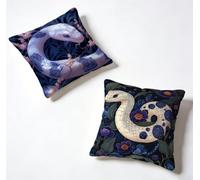 Taie Oreiller 50 x 50 Lot de 2 Blanc Coussin Exterieur 50x50 cm Coussin Decoratif Serpent Housse De Canapé Lin avec Fermeture éclair Invisible pour Jardin Decoration Maison, Printemps et été 6-U0178H